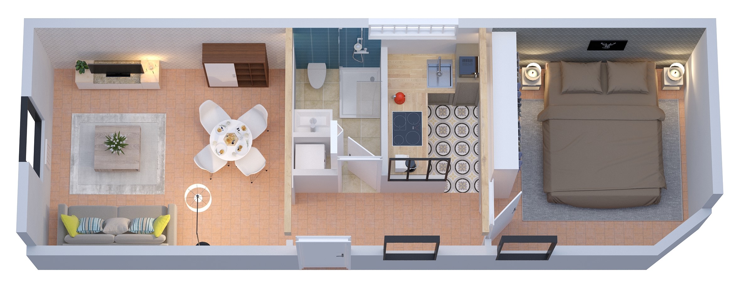 Plan-3D-appartement Gallerie